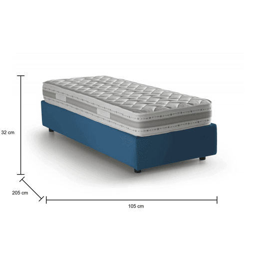 Cama de solteiro de tecido Cama de solteiro de tecido