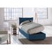 Cama de solteiro de tecido 95x205 Cama de solteiro de tecido 95x205 Azul