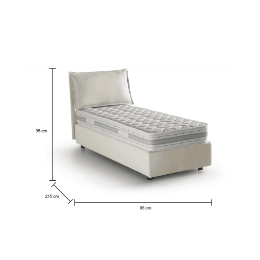 Cama de solteiro de tecido Cama de solteiro de tecido