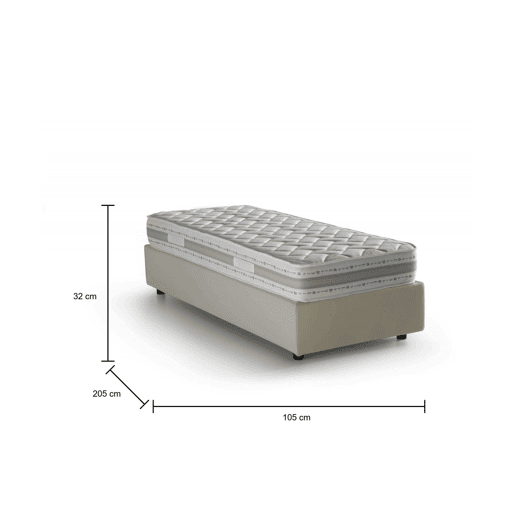 Cama de solteiro de tecido