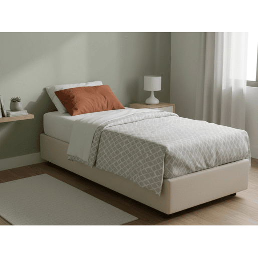 Cama de solteiro de tecido
