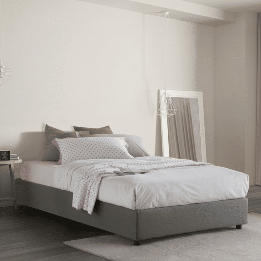 Cama quadrada e meia de tecido