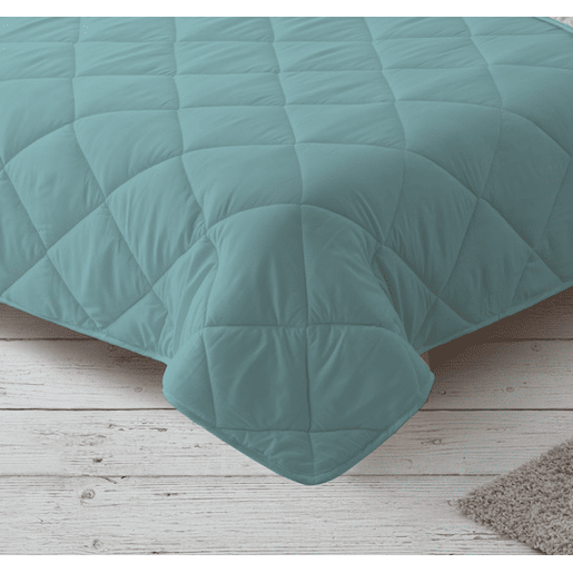 Edredão Enchimento 300gr Cama Reversível Bicolor 150cm (240x220cm) Aqua  Cinza Donegal Collections