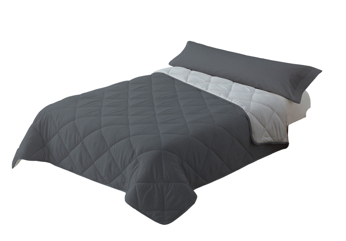 Relleno nórdico 300gr bicolor reversible cama 105cm (180x220cm) gris / gris donegal collections