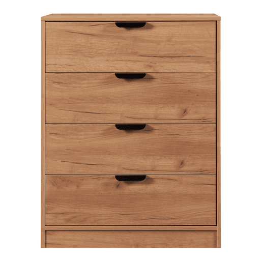 Aparador Varkaus com 4 gavetas MDF 90x70x40 cm - Carvalho en.casa.