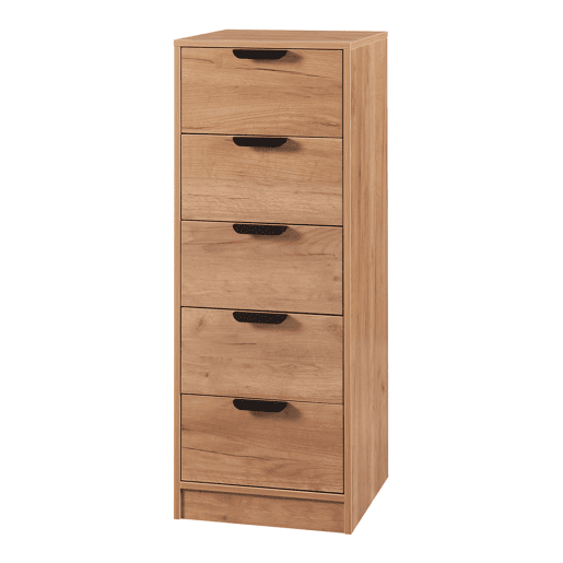 Aparador Varkaus com 5 gavetas MDF 108x40x40 cm - Carvalho en.casa.