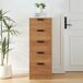 Aparador Varkaus con 5 cajones MDF Aparador Varkaus con 5 cajones MDF Roble