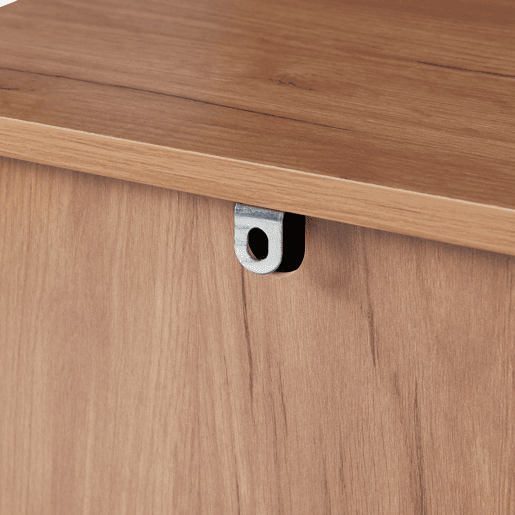 Aparador Varkaus com 5 gavetas MDF 108x40x40 cm - Carvalho en.casa.