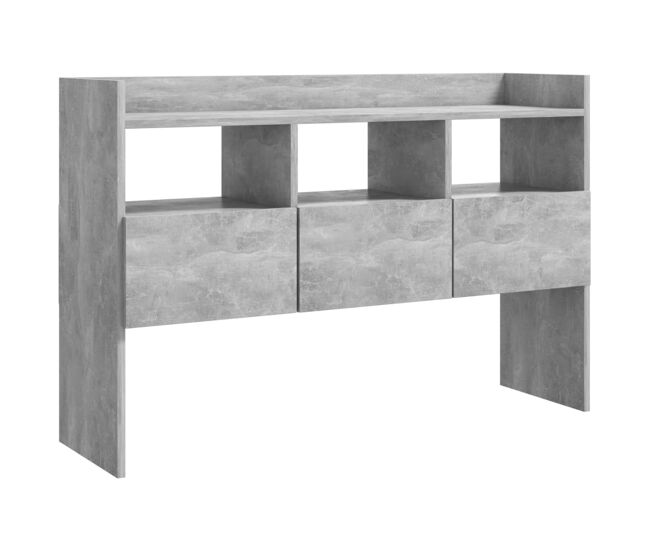Vidaxl aparador de madera contrachapada gris hormigón 105x30x70 cm