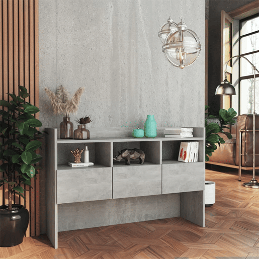 vidaXL Aparador 105x30x70 cm derivados de madeira cinzento-cimento