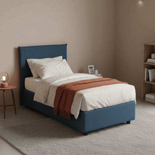 Cama de solteiro de tecido Cama de solteiro de tecido