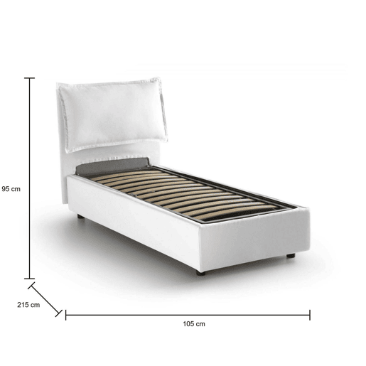 Cama de solteiro de tecido Cama de solteiro de tecido