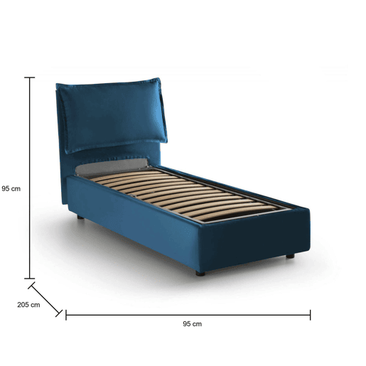 Cama de solteiro de tecido Cama de solteiro de tecido