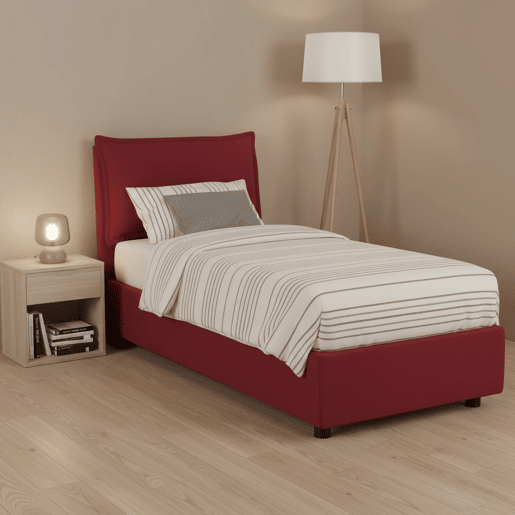 Cama de solteiro de tecido Cama de solteiro de tecido