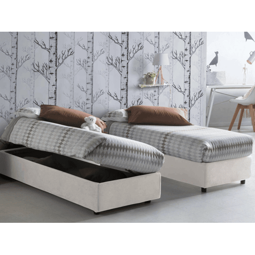 Cama de solteiro de tecido Cama de solteiro de tecido
