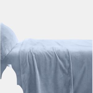 Conjunto de lençóis de inverno Coralina azul liso cama 150cm Donegal Collections