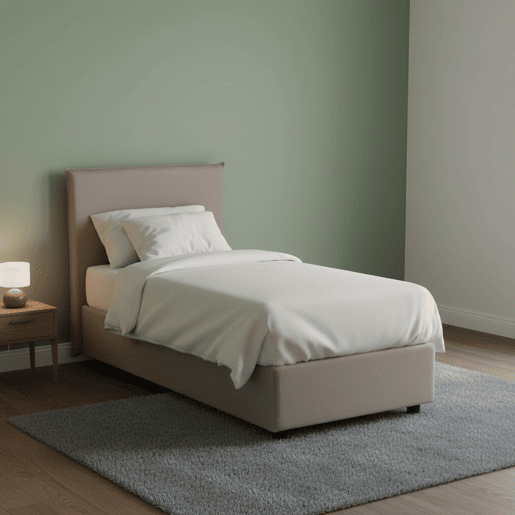 Cama de solteiro de tecido Cama de solteiro de tecido