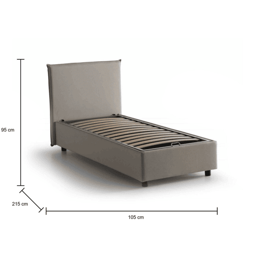 Cama de solteiro de tecido Cama de solteiro de tecido