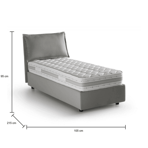 Cama de solteiro de tecido Cama de solteiro de tecido