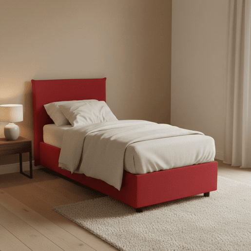Cama de solteiro de tecido Cama de solteiro de tecido