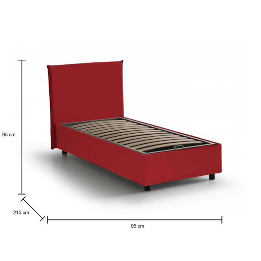 Cama de solteiro de tecido Cama de solteiro de tecido