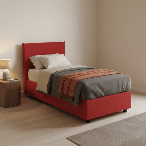 Cama de solteiro de tecido Cama de solteiro de tecido
