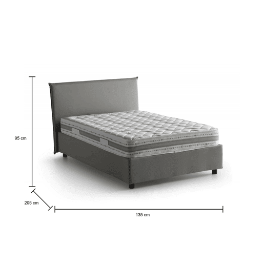 Cama quadrada e meia de tecido