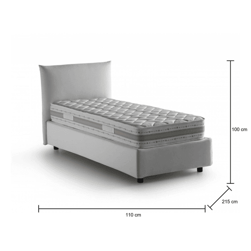 Cama de solteiro de tecido