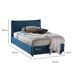Cama quadrada e meia de tecido 135x215 Cama quadrada e meia de tecido 135x215 Azul