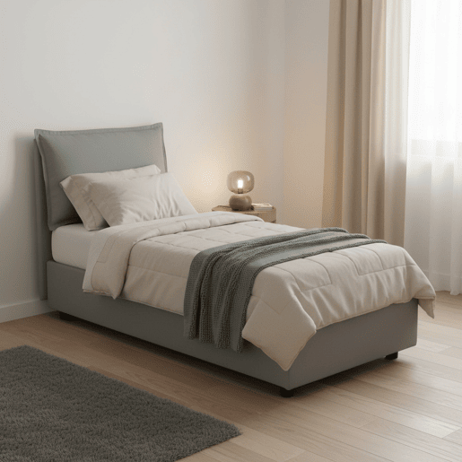 Cama de solteiro de tecido Cama de solteiro de tecido