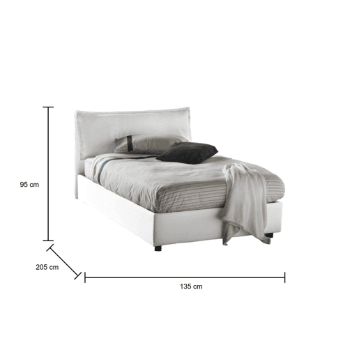 Cama quadrada e meia de tecido