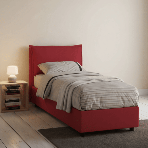 Cama de solteiro de tecido Cama de solteiro de tecido