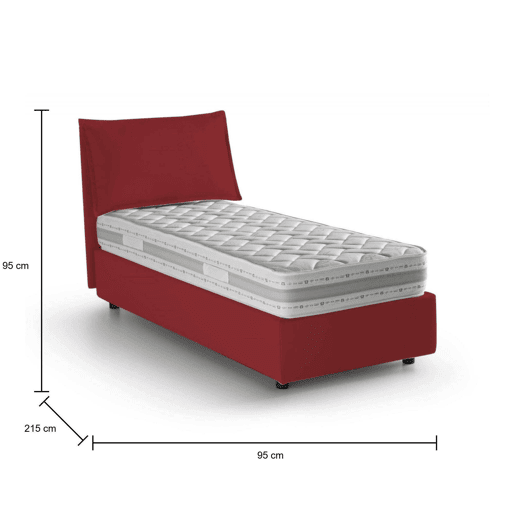 Cama de solteiro de tecido Cama de solteiro de tecido