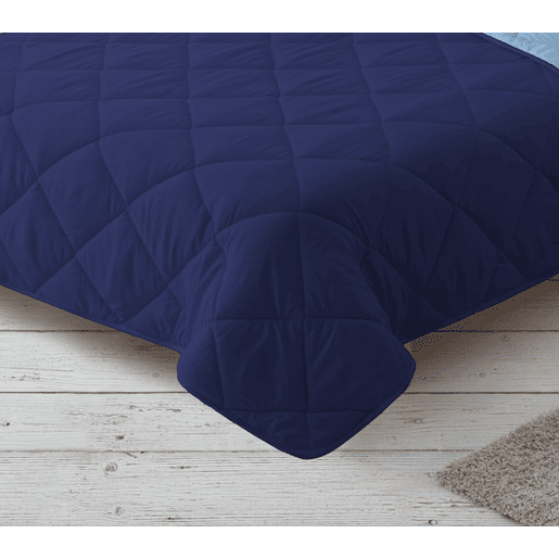 Edredão Enchimento 300gr Cama Reversível Bicolor 150cm (240x220cm) Azul  Azul Donegal Collections