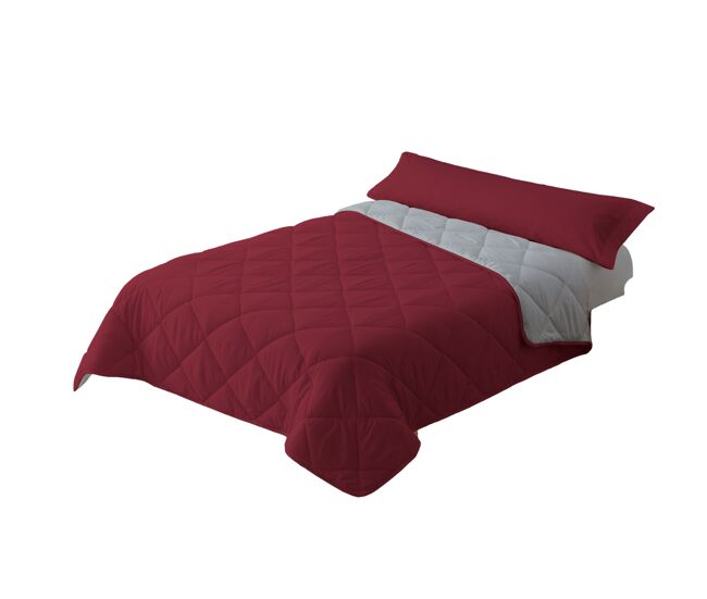 Relleno nórdico 300gr bicolor reversible cama 150/160cm (240x220cm) granate/ gris donegal collections