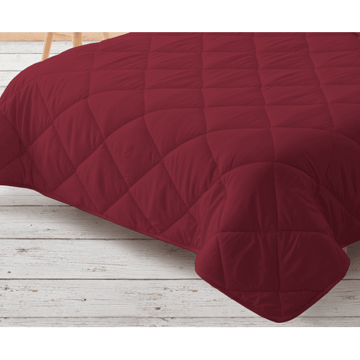 Edredão Enchimento 300gr Cama Reversível Bicolor 150cm (240x220cm) Granate  Cinza Donegal Collections
