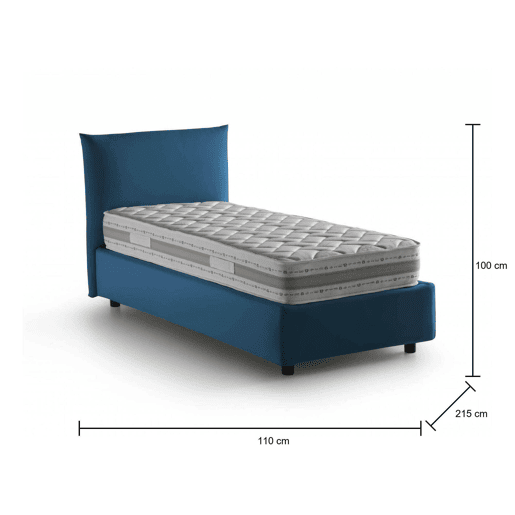 Cama de solteiro de tecido