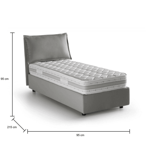 Cama de solteiro de tecido Cama de solteiro de tecido
