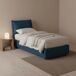 Cama de solteiro de tecido 95x205 Cama de solteiro de tecido 95x205 Azul