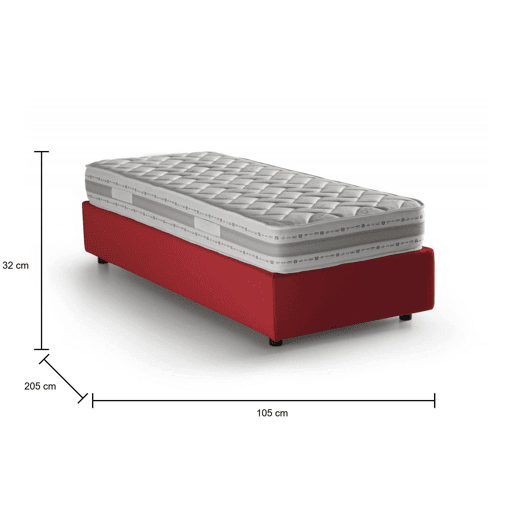 Cama de solteiro de tecido Cama de solteiro de tecido