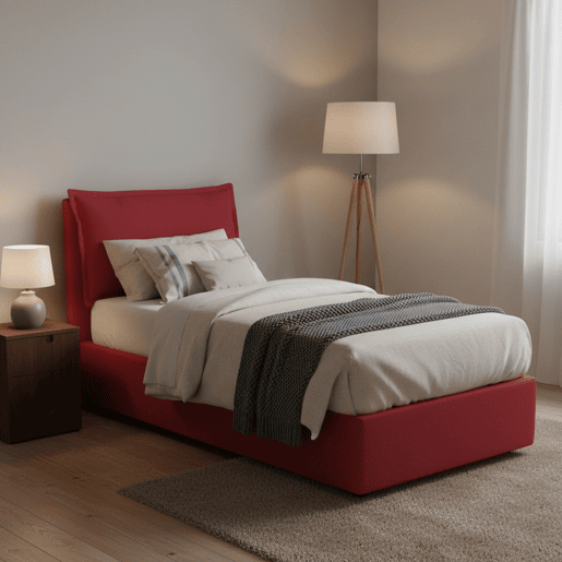 Cama de solteiro de tecido Cama de solteiro de tecido
