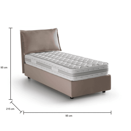 Cama de solteiro de tecido Cama de solteiro de tecido