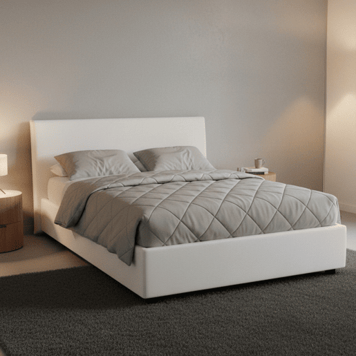 Cama quadrada e meia de tecido