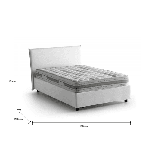 Cama quadrada e meia de tecido