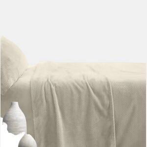 Conjunto de lençóis de inverno Coralina bege liso cama 90cm Donegal Collections