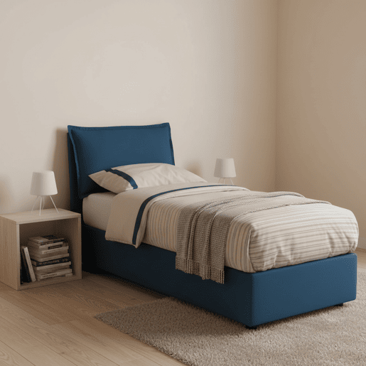 Cama de solteiro de tecido Cama de solteiro de tecido