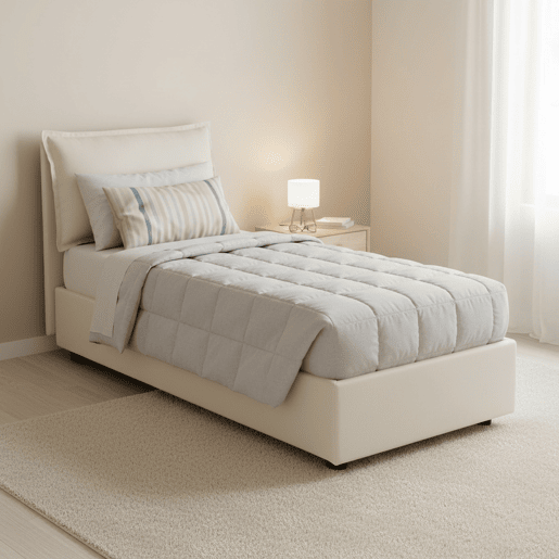 Cama de solteiro de tecido Cama de solteiro de tecido