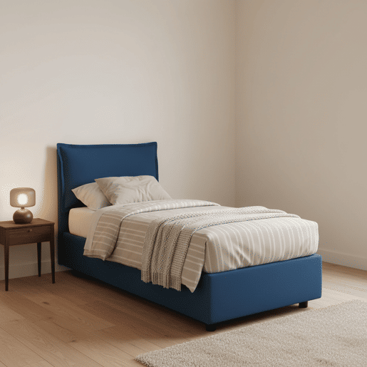 Cama de solteiro de tecido Cama de solteiro de tecido
