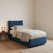 Cama de solteiro de tecido 105x205 Cama de solteiro de tecido 105x205 Azul