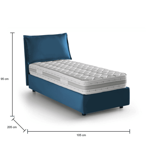 Cama de solteiro de tecido Cama de solteiro de tecido
